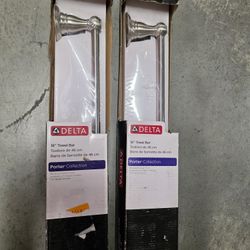  Lot of (2) DELTA bathroom Towel Bar, Rack, Holders.