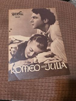 Romeo And Juliet 1959 Progress Film Program Laurence Harvey Flora Robson Bill Travers Shakespeare
