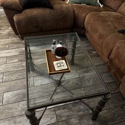 Glass top table