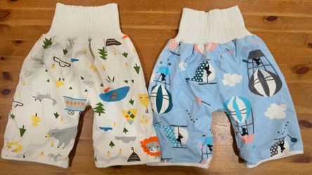 MooMoo Baby 2 Pack Size 0-4t Waterproof Diaper Potty Training Cotton Shorts (never used)