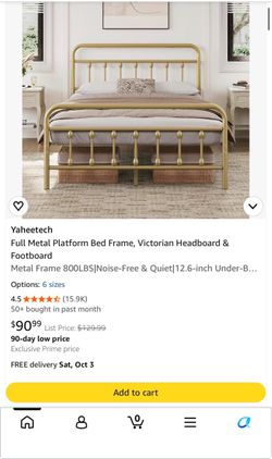 Full metal bed frame/black or gold