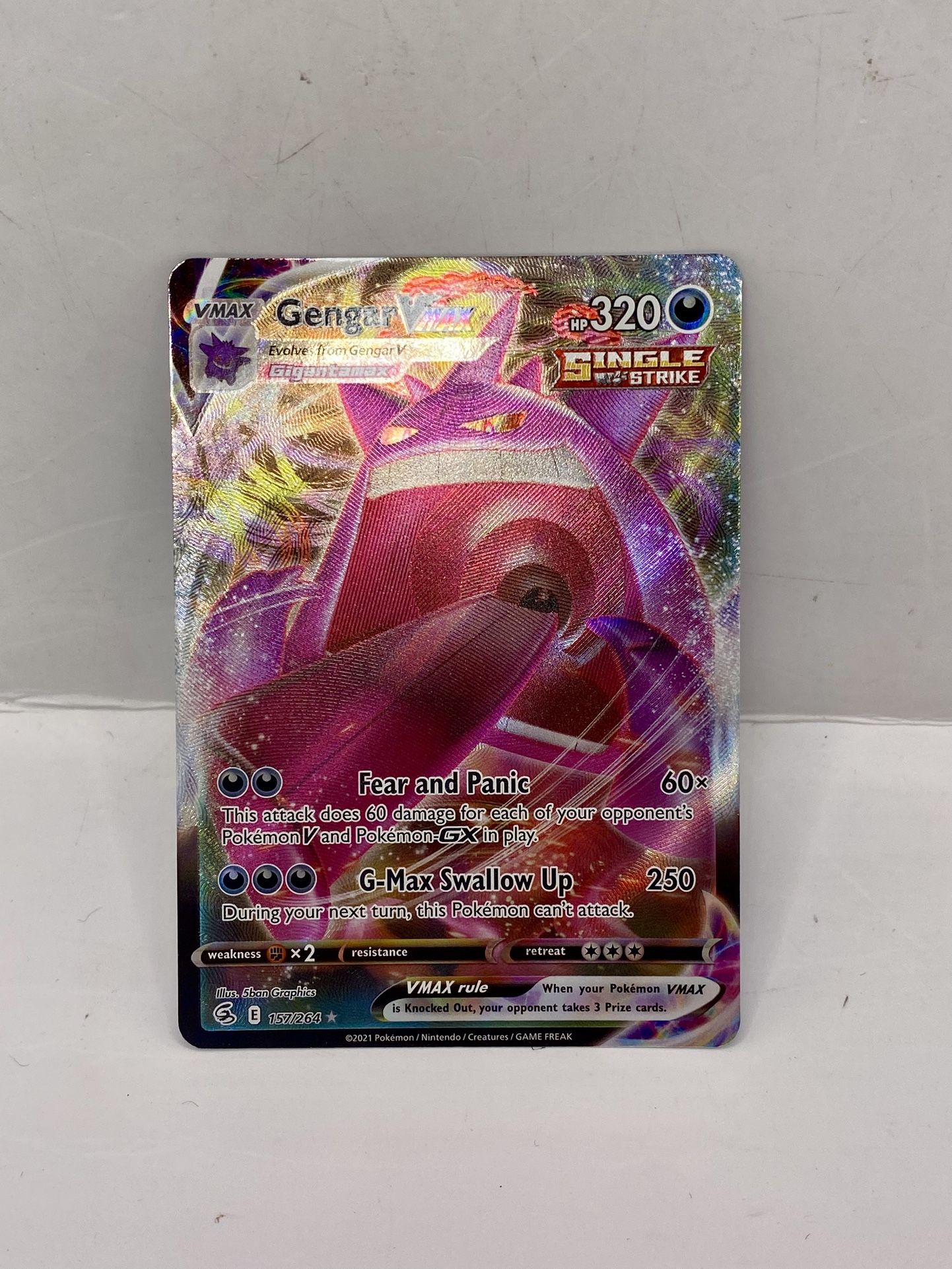 Gengar VMAX 157/264 Swsh08: Fusion Strike MINT Authentic Pokemon TCG Card