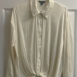 Brand New Ladies Winter White & Lavender Twist Front Blouse Sizes 0X-1X & 2X $7.00 Each Firm