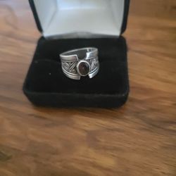 Sterling silver ring with Amethyst stone!