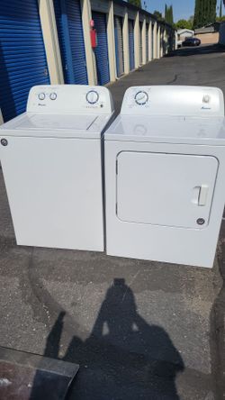AMANA HE WASHER ELECTRIC DRYER SET WORKS GREAT CAN DELIVER ANYWHERE