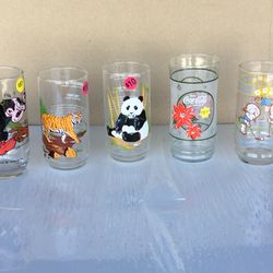 Vintage collectible promotional drinking glasses -Popeyes , Coca Cola and Burger King - $10.00 EACH