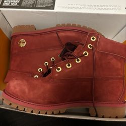 Timberlands Burgundy 6.5 Jr 