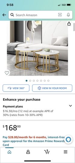QLJJSD Round Nesting Coffee Table Set of 2 Modern Cocktail Table with Metal Frame for Living Room Small 