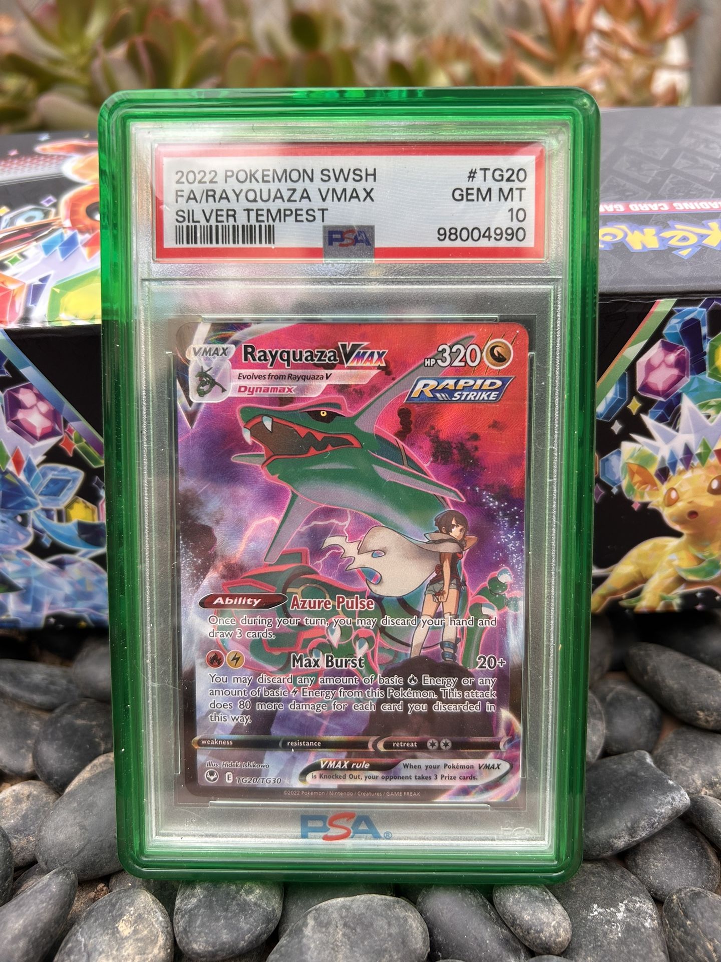 PSA 10 Rayquaza VMAX #Tg20
