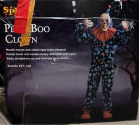 Spirit Halloween Peek A Boo Clown Animatronic