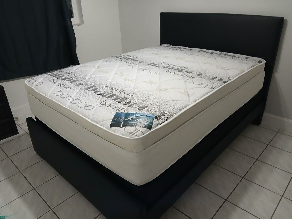 $380 Queen Bed Frame With Mattress And Boxspring Brand New Free Delivery