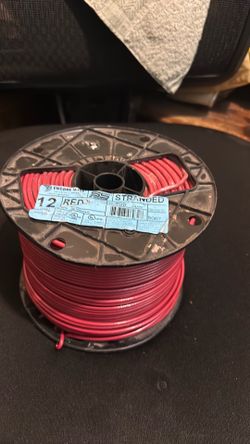 500 foot spoon of encore wire. 12 AWG stranded, red copper.