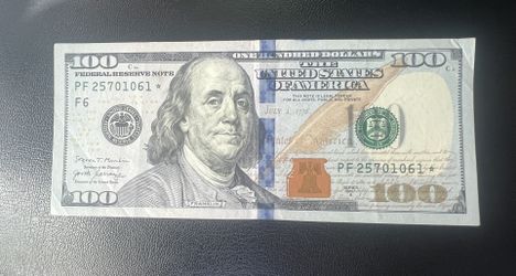 100 dollar bill star note
