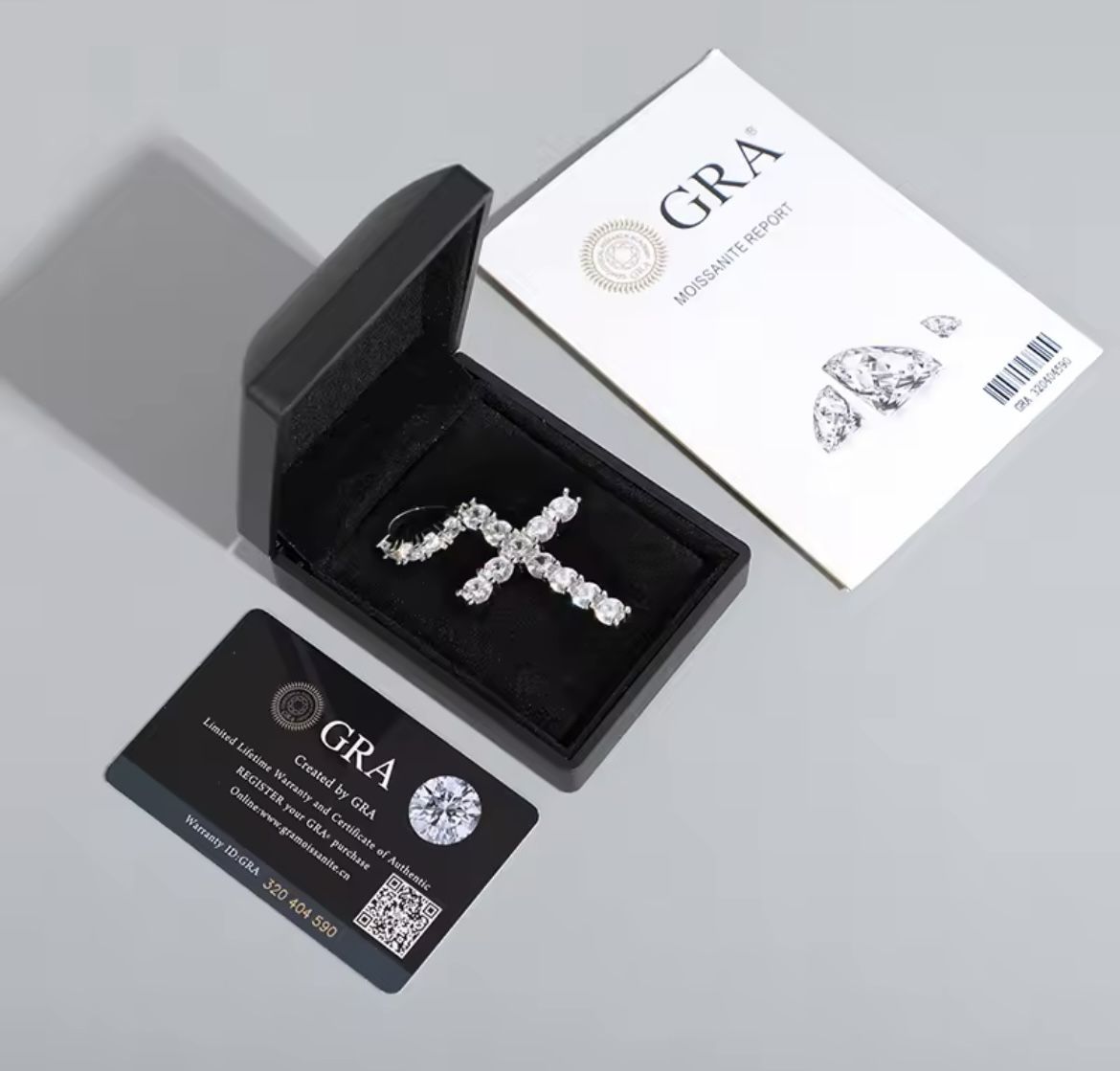 Cross Moissanite Pendant (8.92 Grams)