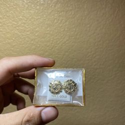 Large Gold Nugget Earrings