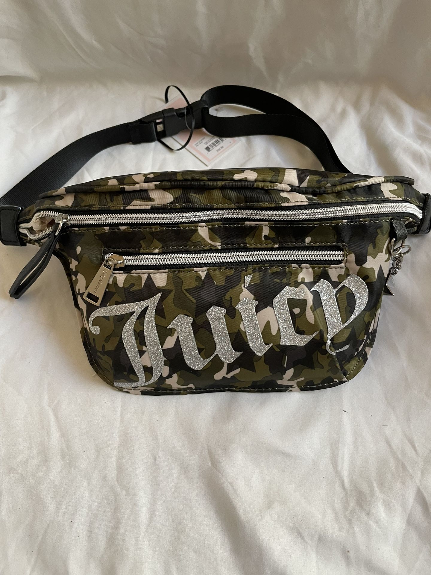 Juicy Couture Camo Star Studded Fanny Pack Waist Bag $59 New