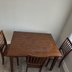 Wooden Table & Chairs 