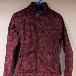 The North Face Apex Bionic Burgundy Print Women's Soft Shell Jacket Size M
