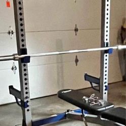 Adjustable Weight Bench With Squat Rack