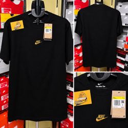 Nike Sportswear Premium Essentials T-Shirt Black Gold NEW 100% Authentic