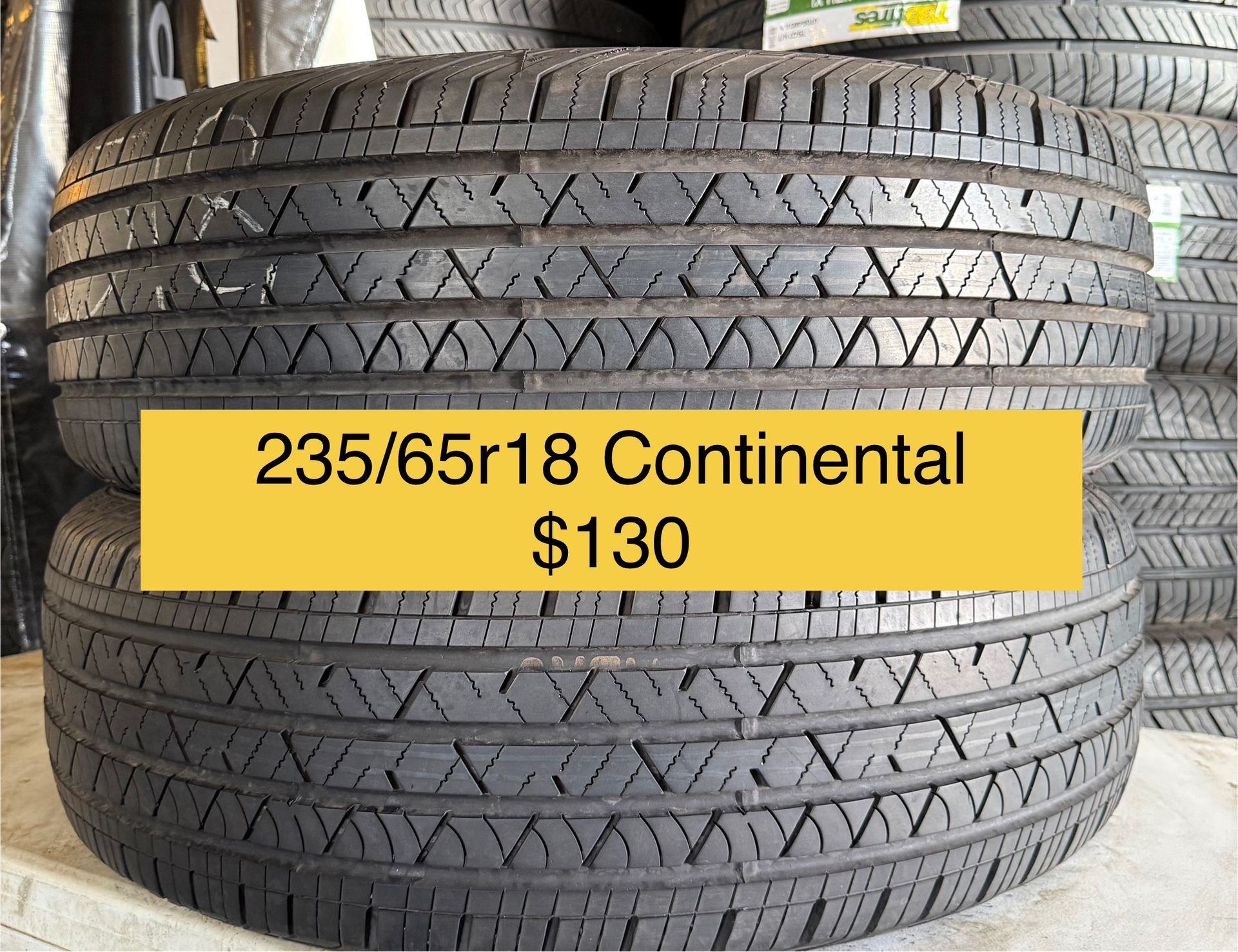 235/65r18 Used Continental Tires Pair - Llantas 235 65 18