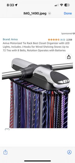 Electronic Belt & Tie Organizer