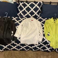 3 Men’s Dress Shirts Long Sleeve All Size 16-16 1/2 - All 3 For $12 Total 