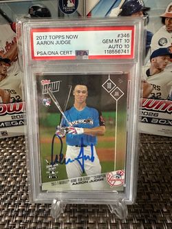 Aaron Judge Topps Now 2017 home Run derby Rookie Champ autographed card