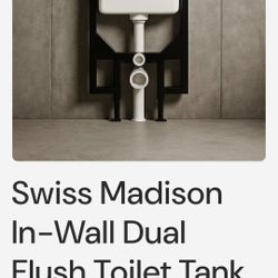Swiss Madison In-Wall Dual Flush Toilet Tank System â€“ Black