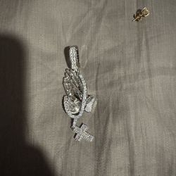 white gold filled pendant