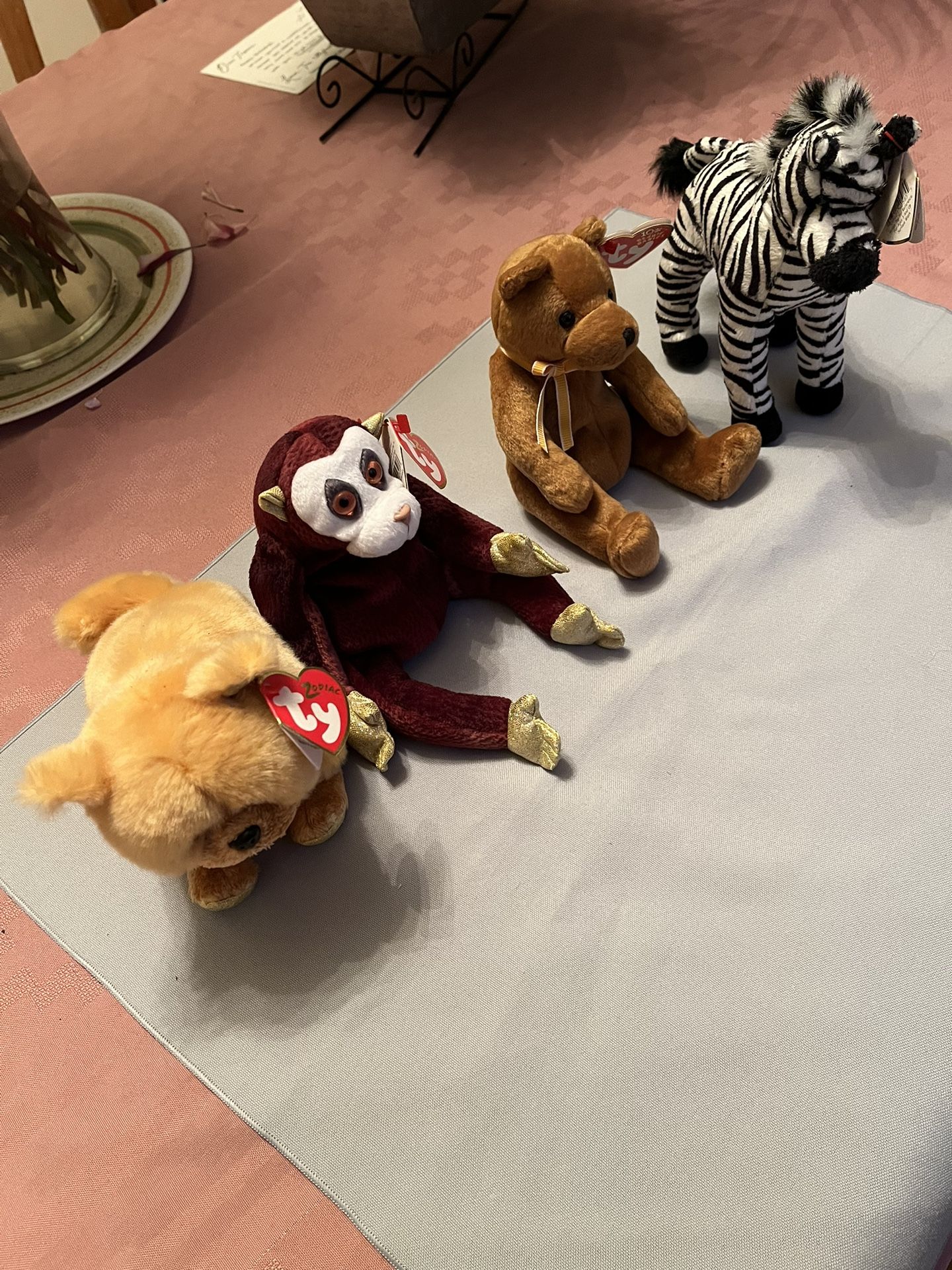 Ty Beanie Babies, Only Monkey & Dog Are Available, Like New, Received lots of Love And Appreciation.