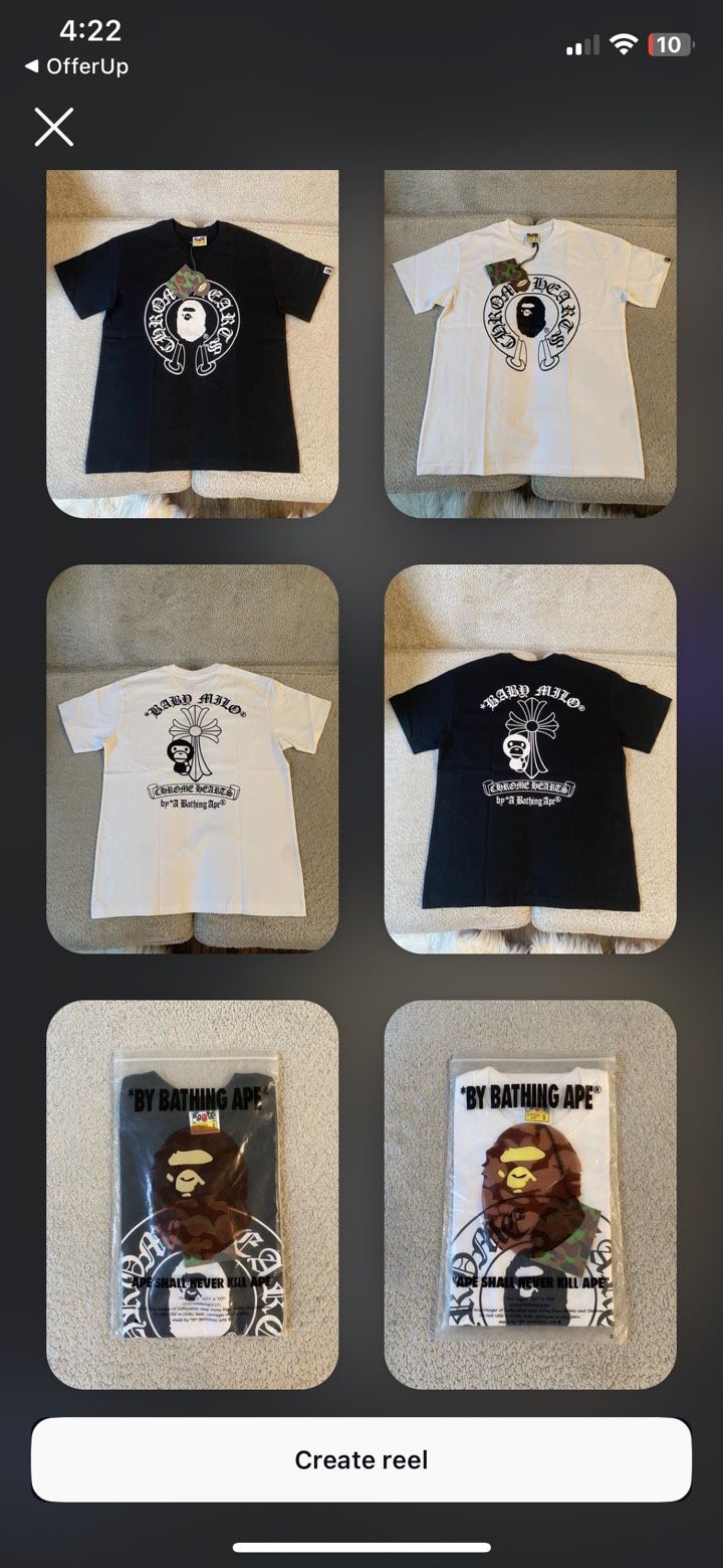 Bape X Chrome hearts Shirts