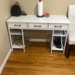 White Desk For Sale - Almost New
