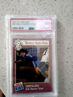 1991 SI for Kids Michelle Akers-Stahl PSA Mint 9