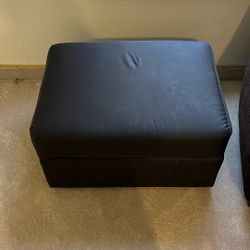 Black Ottoman Footrest