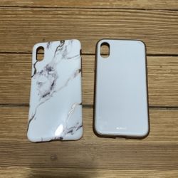 2 White I Phone X / XS Cases