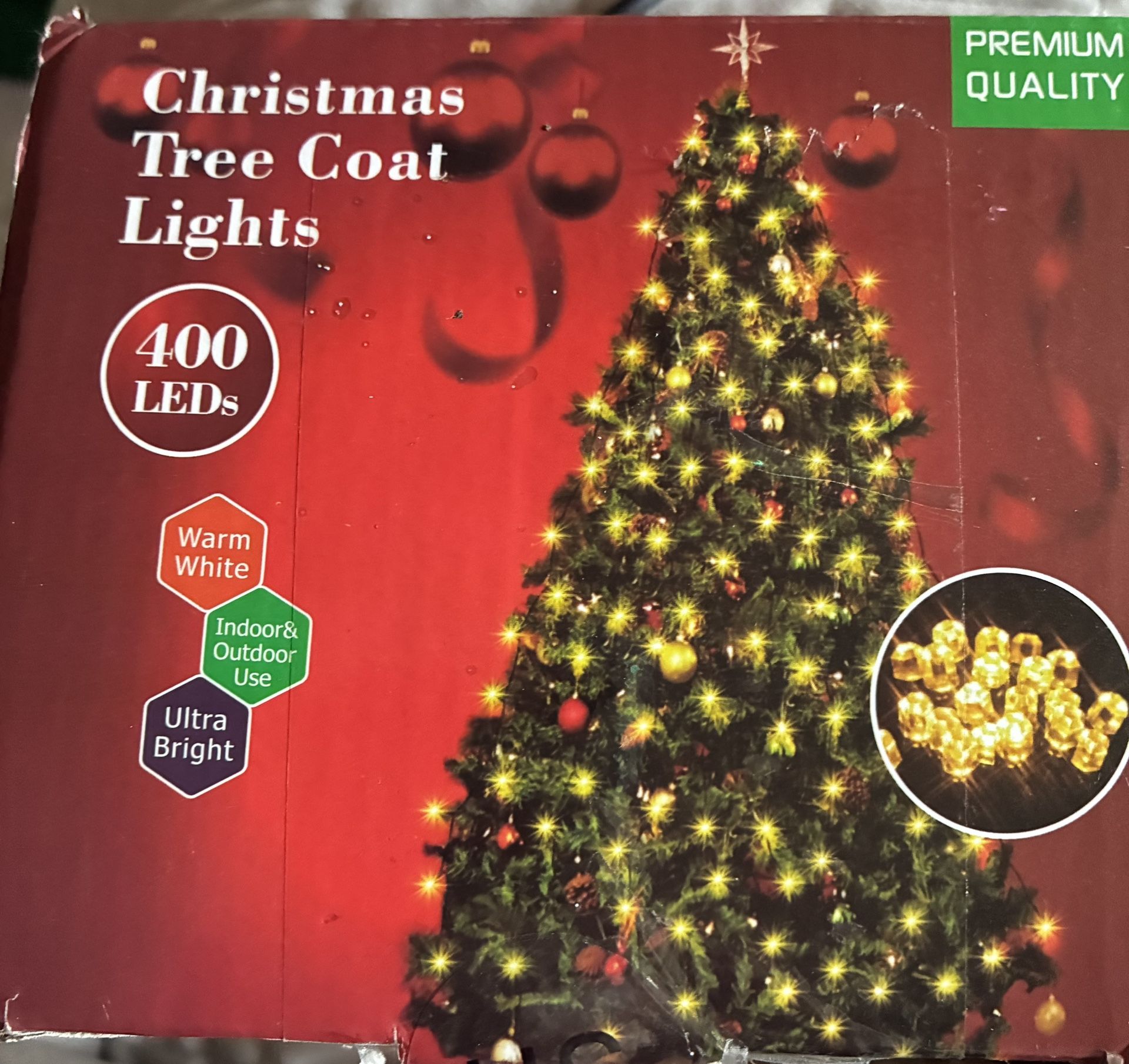Christmas Tree Coat Lights New In Box
