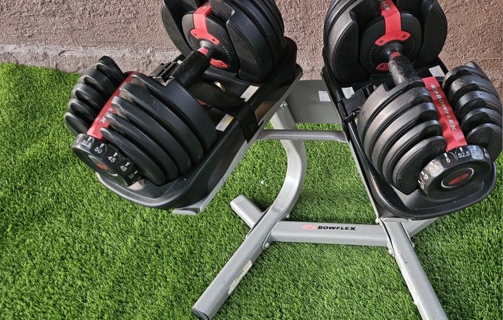 BOWFLEX DUMBELLS ADJUSTABLE 52.5 LIKE NEW