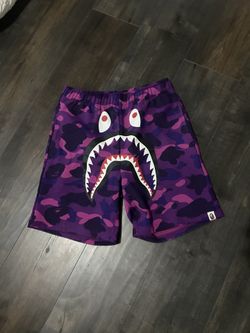 Purple Camo Bape Shorts