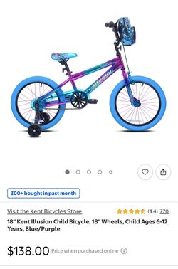 Kent Illusion 18" Kids Bike Blue/Purple