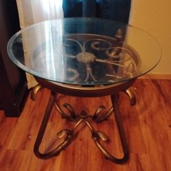 End Table With Glass Top