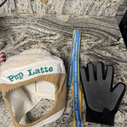 New Pet Supplies: Pup Cup Hat, Leash And Glove