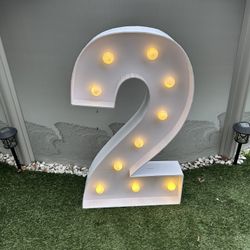 Light Up Number 2 For Party