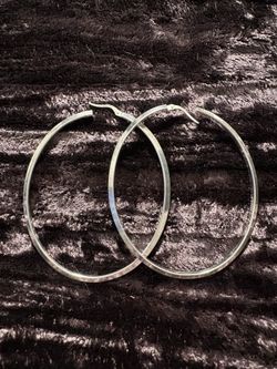 Silver hoop earrings