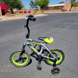 Huffy 12" Inch Rock It Boy's Sidewalk Bike, Silver Matte