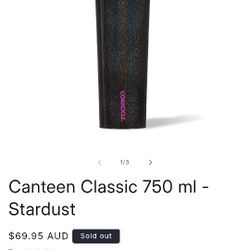 New never used CORKCICILE Canteen Classic 750 ml =25oz Stardust