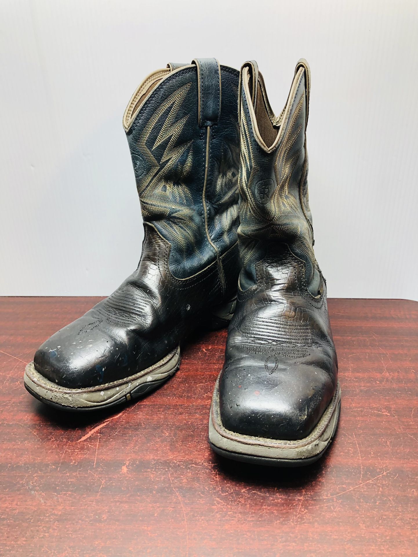 Tony Lama Men's Wide Bartlett Steel Toe Boots JL3 Stone Size US:10.5 Bx67