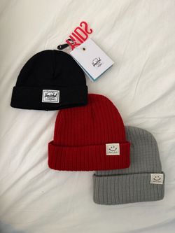 3 Baby Beanie Hats 6 months