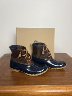 Sperry SALTWATER TAN /NAVY Woman 8.5