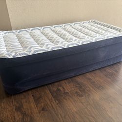 Twin Air Bed - Bestway Tritech 18” Raised Inflatable Mattress - Built-in Pump as